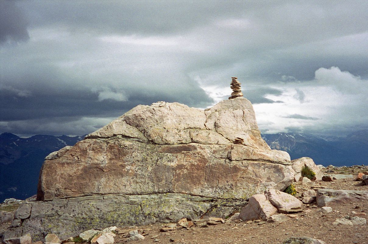 15 Large Rock With A Cairn From Hike On Whistlers Peak